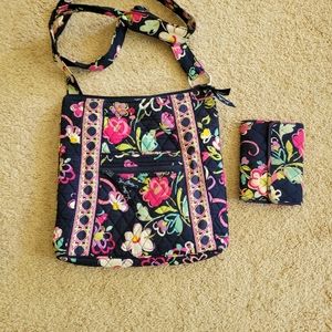 Vera bradley purse and wallet.